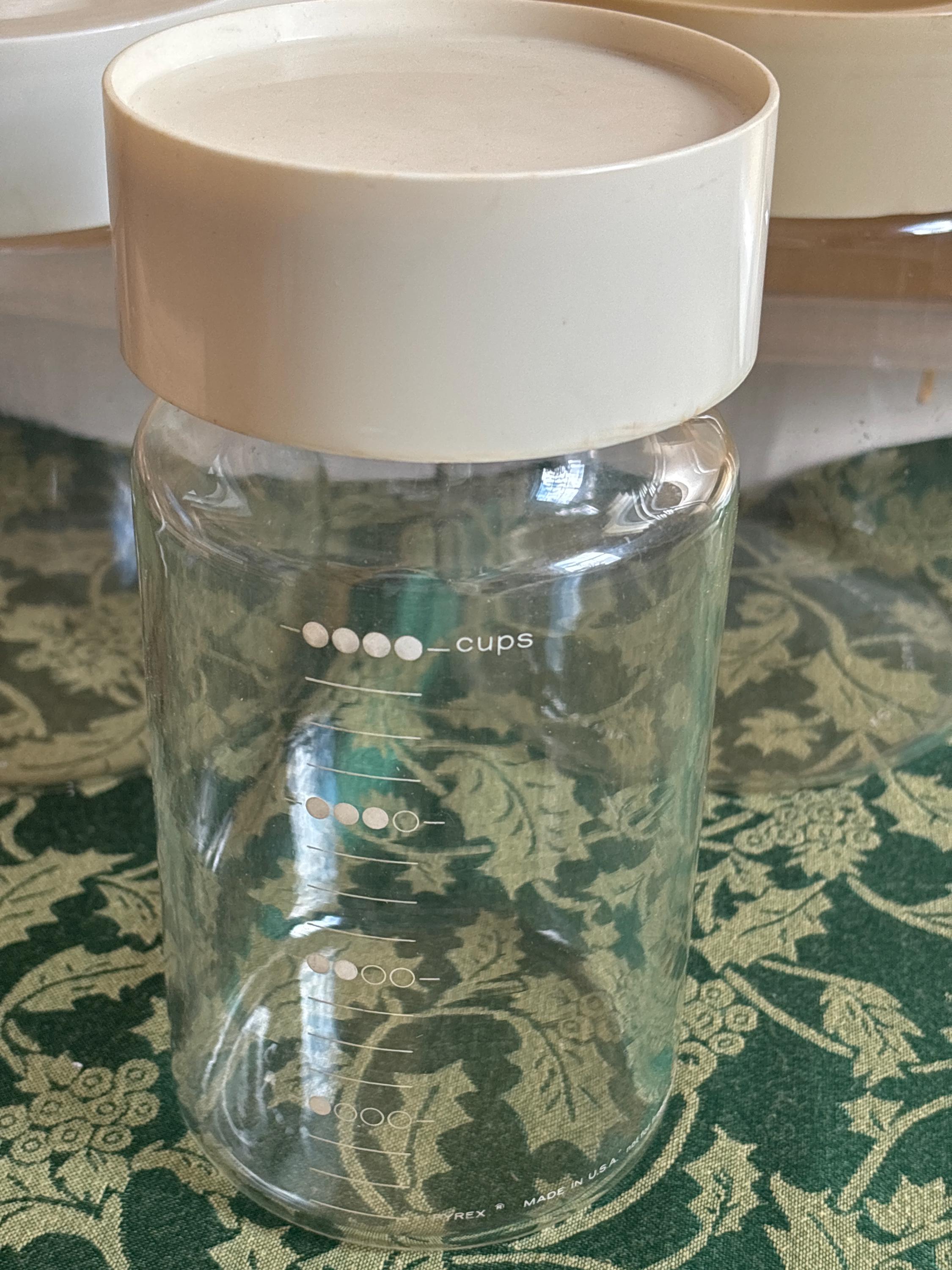 Vintage Pyrex See N Store Glass Canisters: White/bone Lids, USA Made - Etsy