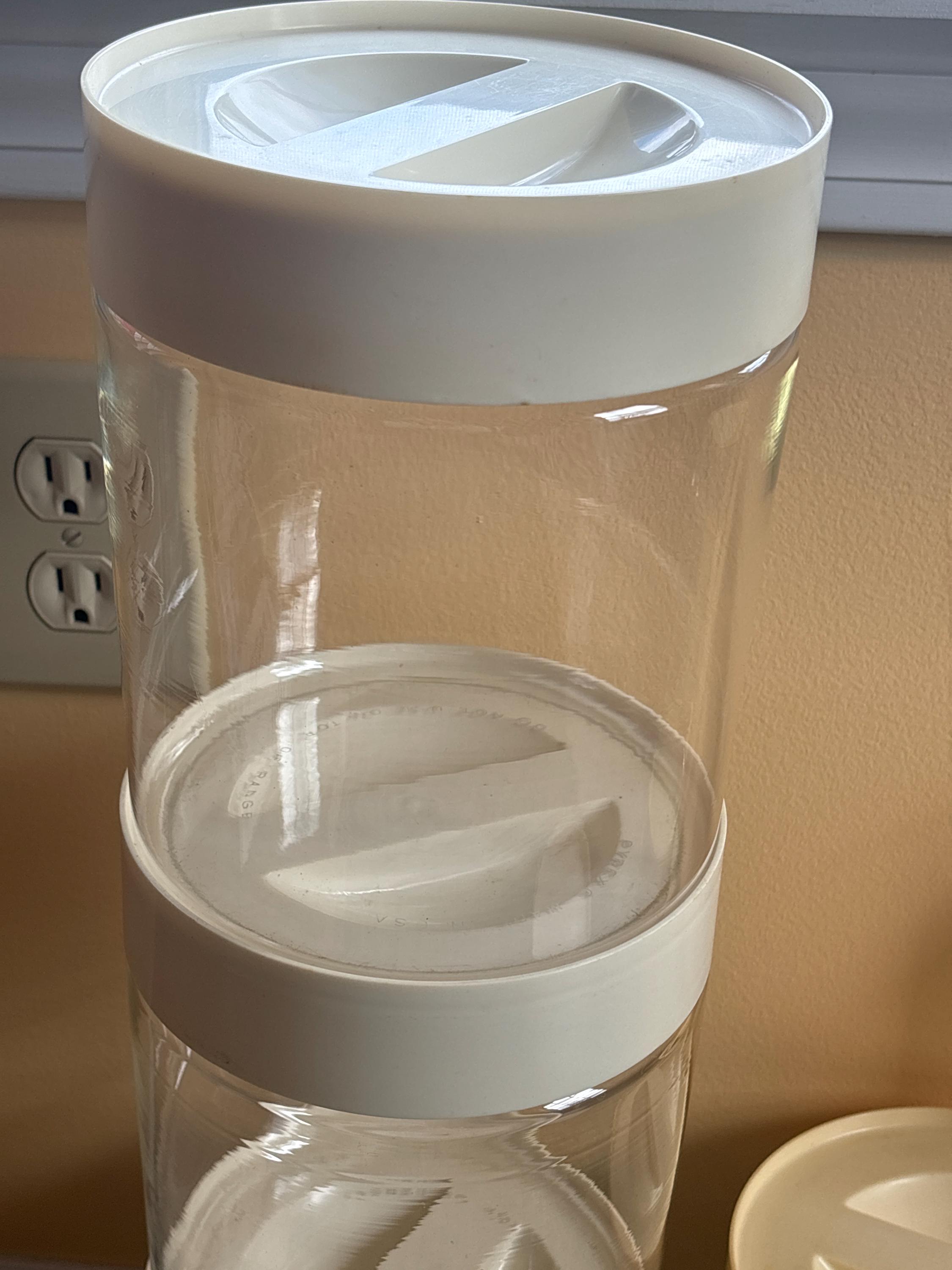 Vintage Pyrex See N Store Glass Canisters: White/bone Lids, USA Made - Etsy