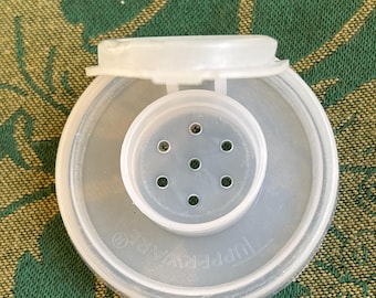 Vintage Tupperware Salt Pepper Shaker, Sheer Plastic, Flip Top Lid: Choose Amount!