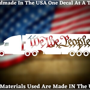 We The People Trucker Die Cut Decal - Home Laptop Computer Truck Car Bumper Sticker Decal USA Seller