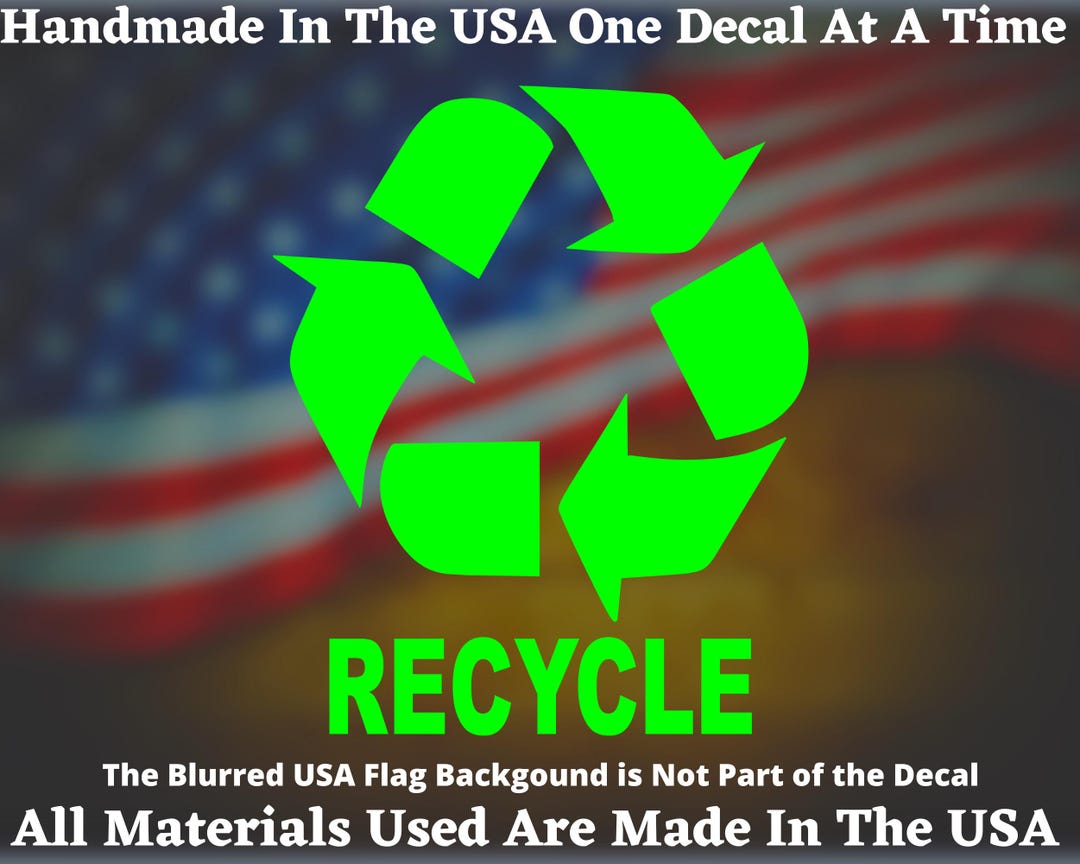Recycle Program Decal Recycle Decal Home and Trash Recycling Label, Home Organization Vinyl ...