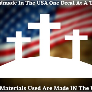Christian Religious Crosses Car Truck Van Window or Bumper Sticker Vinyl Decal USA Seller Made In America