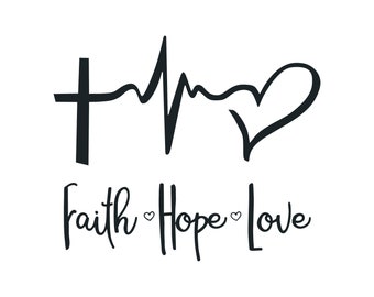 Pick Color/Size Faith Hope Love Vinyl Sticker Decal Tumbler Laptop Car Cup Pick Color/Size Faith Hope Love Vinyl Sticker Decal Tumbler Laptop Car Cup