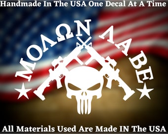 WarlordOne OD Green Molon Labe Vinyl Decal Sticker – "Come And Take Them" 2nd Amendment