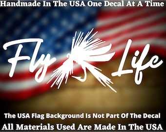 Fly Life Decal: Fly Fishing Vinyl Sticker