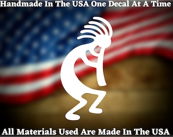 Kokopelli Deity Of Fertility, Agriculture & Music Car Truck Van Window or Bumper Sticker Vinyl Decal USA Seller Made In America