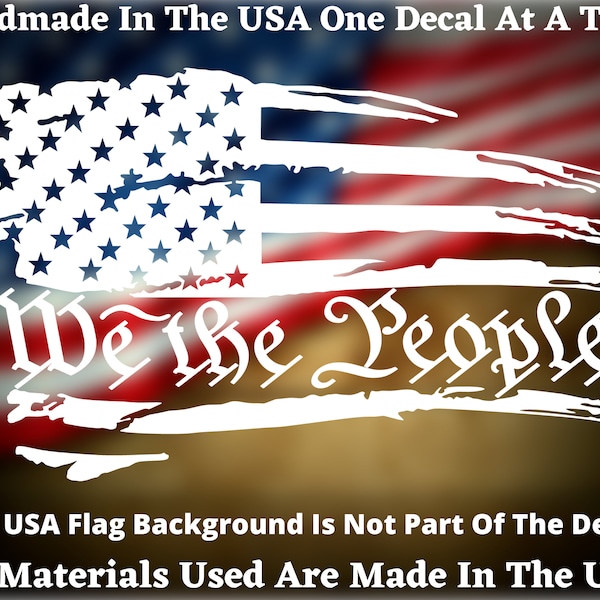 2nd Amendment We The People American Flag  Car Truck Van Window or Bumper Sticker Vinyl Decal USA Seller Made In America