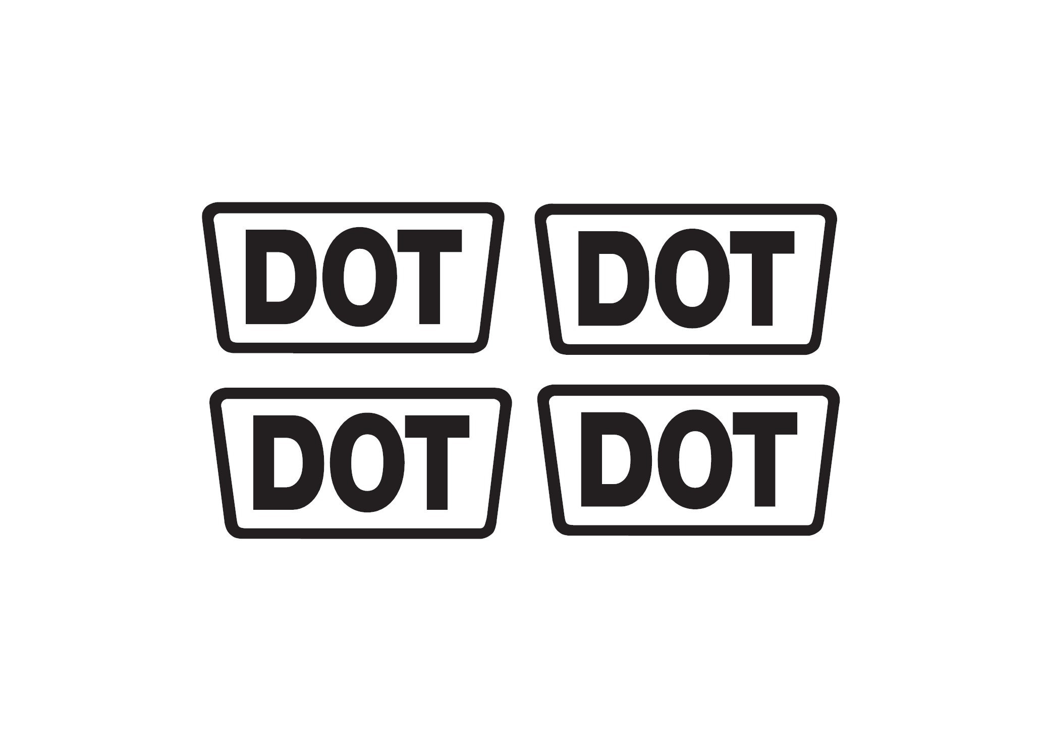 DOT Motorcycle Helmet Stickers Vinyl Decals D.O.T. 4-Pack Die | Etsy