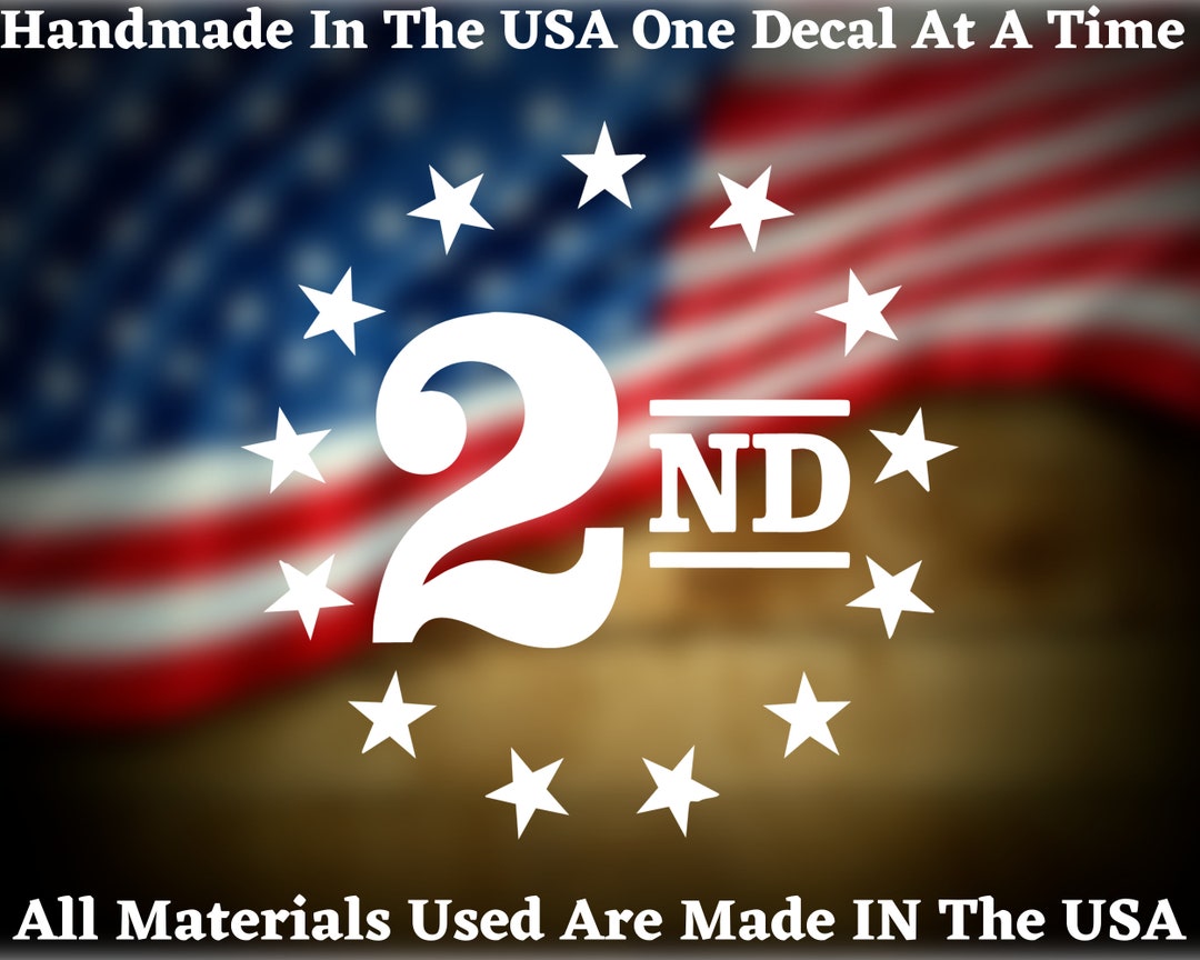 Autocollant Vinyle Drapeau Américain "Molon Labe" 2e Amendement - Pour Voiture, Camion, Vitre