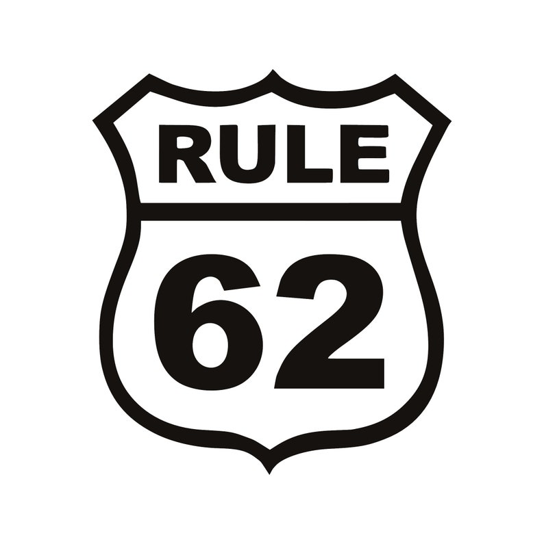 AA (alcoholics Anonymous) Rule 62 Car Truck Van Window or Bumper ...