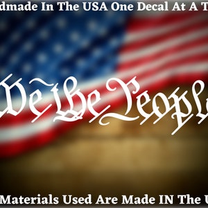 Large We The People 2nd Amendment Car Truck Van Window or Bumper Sticker Vinyl Decal USA Seller Made In America