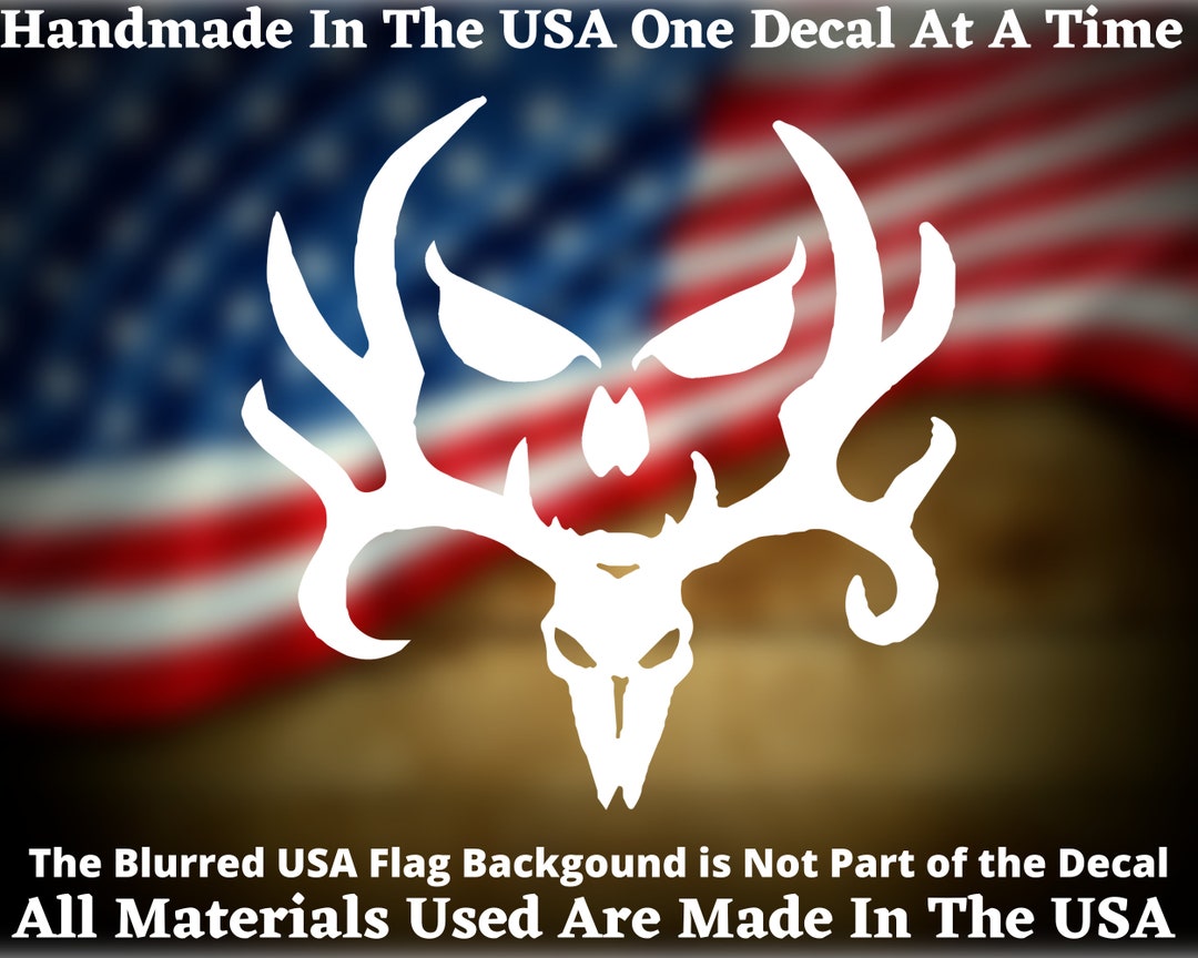 Deer Antlers Skull #2 Deer Hunting Car Truck Van Window or Bumper ...