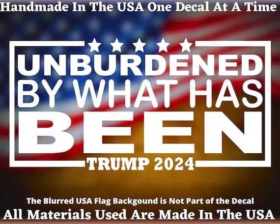 Unburdened By What Has Been Trump 47 Retro US Flag (On Back