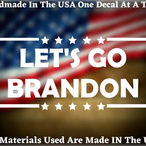 Let&#39;s Go Brandon Die Cut Decal - Home Laptop Computer Truck Car Bumper Sticker Decal USA Seller