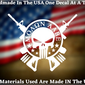 2nd Amendment Molon Labe Car Truck Van Window or Bumper Sticker Vinyl Decal USA Seller