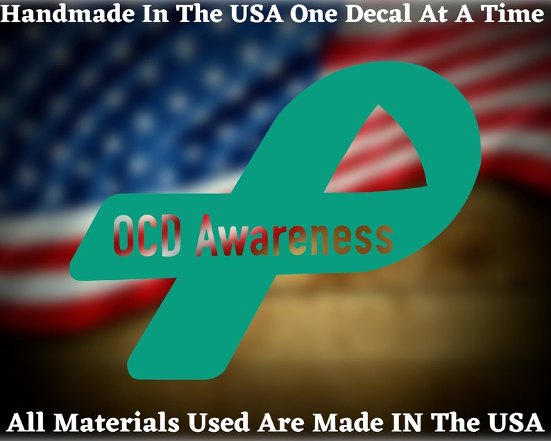 OCD Awareness Ribbon Car Window Laptop Vinyl Decal USA Seller Made in ...