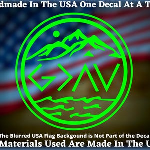God Is Greater Than The Highs And Lows Vinyl Decal/Sticker, Religious Sticker, Christian Decal For Car Truck Van Window Made In America