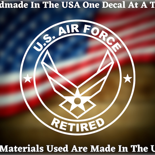 Air Force Retired Decal Etsy