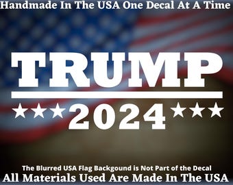 Trump 2024 #1 Vinyl Die Cut Decal - Home Laptop Computer Truck Car Bumper Sticker Decal USA Seller