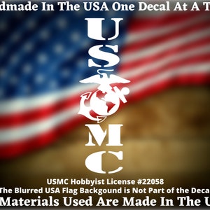 United States Marine Corps Eagle Globe Anchor Vertical Vinyl Car Decal Decals USMC Semper Fi Bumper Sticker USA Seller