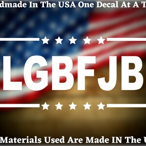 LGBFJB Die Cut Decal - Home Laptop Computer Truck Car Bumper Sticker Decal USA Seller
