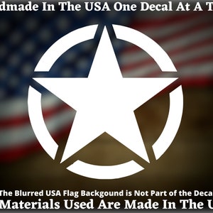 Oscar Mike Military Army Star Truck Van Window Decal or Bumper Sticker Vinyl Decal