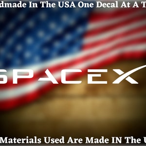 SpaceX Vinyl Die Cut Decal Home Laptop Computer Truck Car Van Window Bumper Sticker Vinyl Decal USA Seller Made In America
