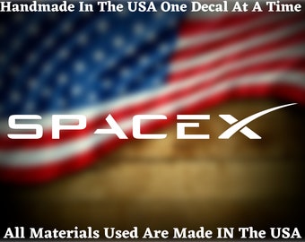 SpaceX Vinyl Die Cut Decal Home Laptop Computer Truck Car Van Window Bumper Sticker Vinyl Decal USA Seller Made In America