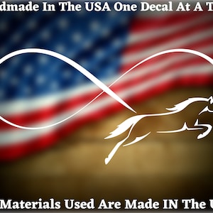 Horse Infinity Car Truck Van Window or Bumper Sticker Vinyl Decal USA Seller Made In America