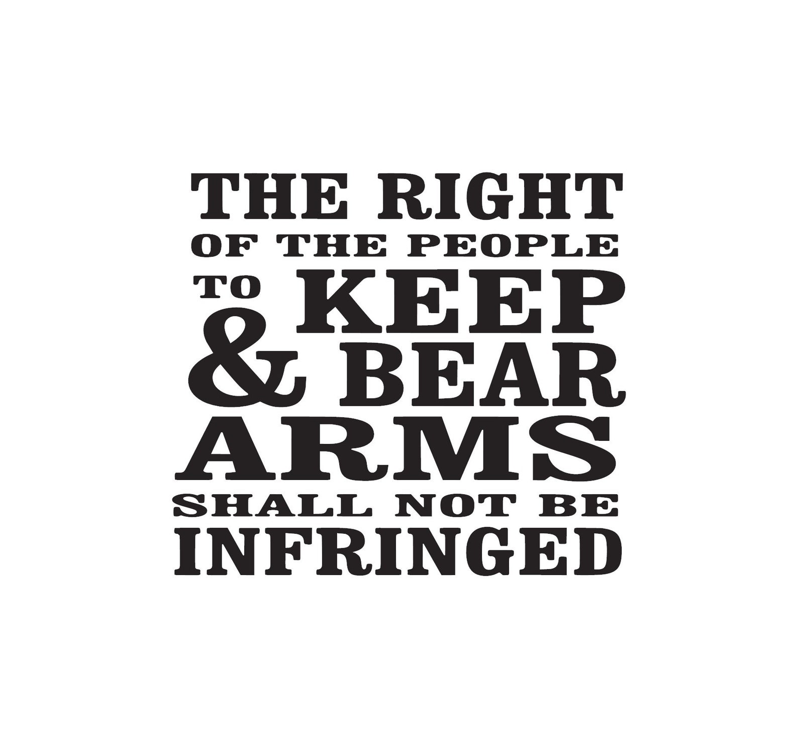 2nd Amendment the Right of the People to Keep & Bear Arms Shall Not Be ...