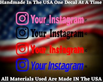 Instagram Handle Laptop Computer Truck Car Bumper Sticker Decal USA Seller