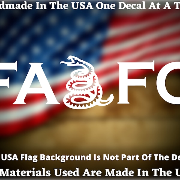 FAFO Don’t Tread On Me Gadsden Snake Decal 2nd Amendment Patriotic Car Truck Van Window or Bumper Sticker Vinyl Decal USA Seller