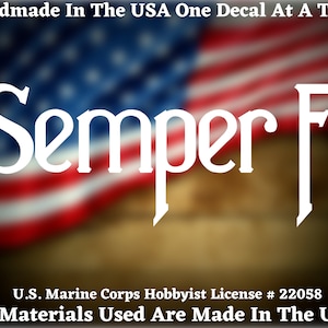 Semper Fi United States Marine Corps USMC #2 Custom Car Truck Van Window or Bumper Sticker Vinyl Decal