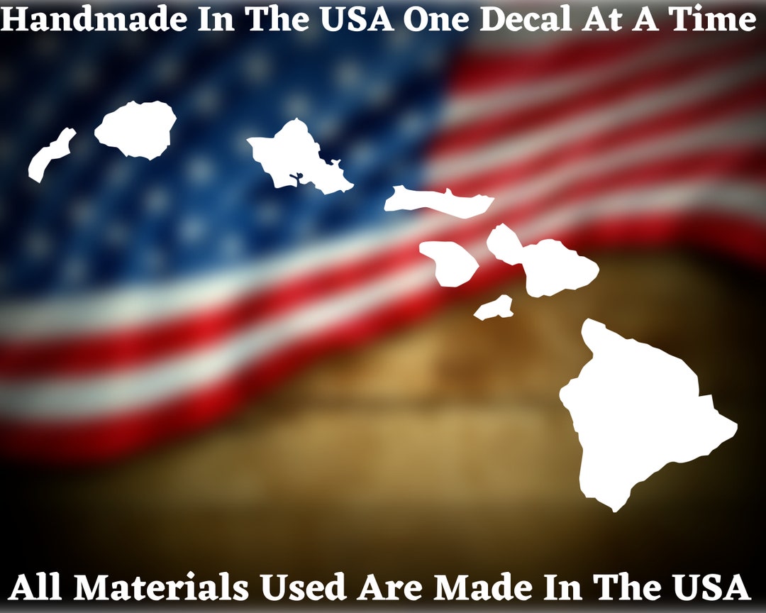 Hawaiian Islands Vinyl Decal Sticker Car Window Bumper Laptop Tumbler