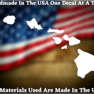 Hawaiian Islands Vinyl Decal Sticker Car Window Bumper Laptop Tumbler Decal USA Seller Made In America