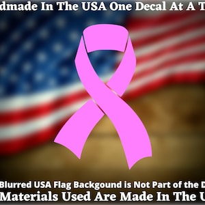 Breast Cancer Awareness Vinyl Decal For Car Window Laptop Vinyl Sticker  USA Seller Made In America Cancer Awareness Cancer Sucks