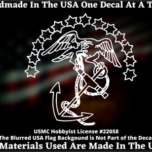 USMC Original 1804 Insignia Gift for Marine Die Cut Vinyl Decal Bumper Sticker USMC Made In The USA