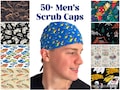 Cotton Tie Back Surgical Scrub Cap for Men: Unisex Classic Style