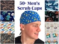 Scrub Caps for Men: Cotton Tie Back Surgical Hats, Unisex Style
