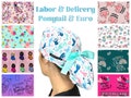 Labor and Delivery Ponytail Scrub Caps for Women, OBGYN Surgical Scrub Hat for Long Hair, Midwife, L&D Nurse, Satin Lining Optional.