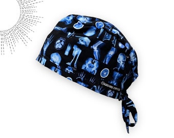 Radiology Scrub Cap. X-Ray Surgical Cap, 100% Cotton. Radiologist, Orthopedic Unisex Surgeons Hat. Ready to Ship!