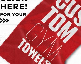 Unique gifts, Original Gym Workout Towels & Personalised Gifts ~Custom Gym Exercise Sports Sweat Towel ~Minimalist Design~Best Gym Gift ever