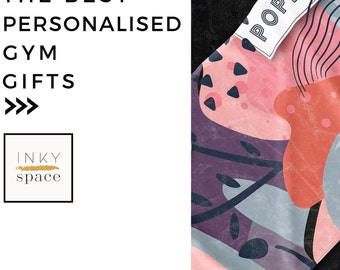 Womens Personalised Gym Gift ~Girls Birthday Gift, Pilates and Peloton Towel ~Custom Gym Workout Towel with Aesthetic Design ~Christmas Gift