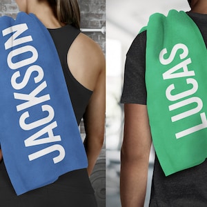 Gym Workout Towels ~Personalised Towel ~Sweat Towel ~Workout Towels ~Sports Towel ~Custom Gym Towel ~Exercise Towel ~Gym Gift ~Name Towel