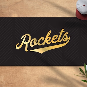 Sports Team Towel / Customised / Sports Towel / Beach Towel / Personalised Towel / Customised Team Towel / Gift Towel / Grunge Gold