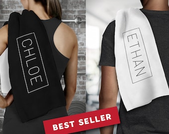 Gym Workout Towel ~Personalised Towel ~Sweat Towel ~Workout Towel ~Sports Towel ~Custom Gym Exercise Towel ~Minimalist Design~Top Gym Gifts