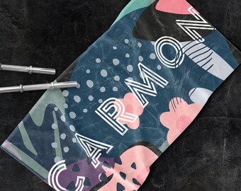 Womens Personalised Gym Accessory ~Girls Birthday Gift, Pilates and Peloton Towel ~Custom Gym Workout Towel ~Aesthetic Design Christmas Gift
