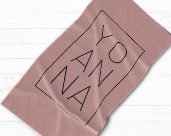 Gym Towel ~Custom Gym Towel ~Sports Towel ~Personalised Gym Towel ~Yoga Towel ~Workout Towel ~Gym Lovers Gift ~Dusty Pink Matt rose gold gym