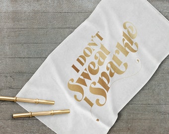 Gym Towel | Yoga Towel | Sports Towel | Pilates Towel |Workout Gift |Workout Towel |Gym Gear | Gym Gift | Motivational Quote | Gold | Silver