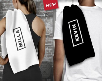 Gym Towel ~Womens Mens Gym Gift ~Personalised Gift ~Gym Gift ~Sport Towel ~Custom Gym Towel ~Minimalist Design~Trainer Coach Graduation Gift